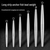 Long Pencil Lead Sinker with Ring - Anti-Snag Anchoring for Fishing