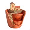 Fairy Planter Vessel Whimsical with House Miniature Sculptural for Hobbyists,