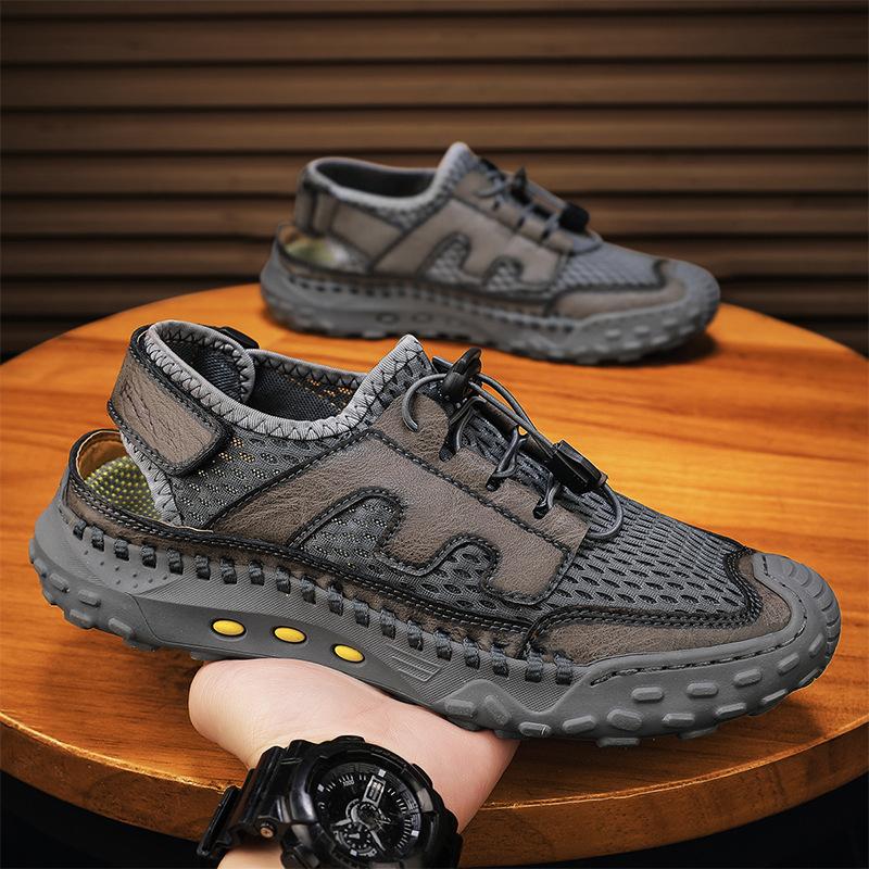 

2024 Spring Casual Trend Sandals Men s Mesh Breathable Beach Shoes Men s Fashion Foot Slippers Men s Daily 48
