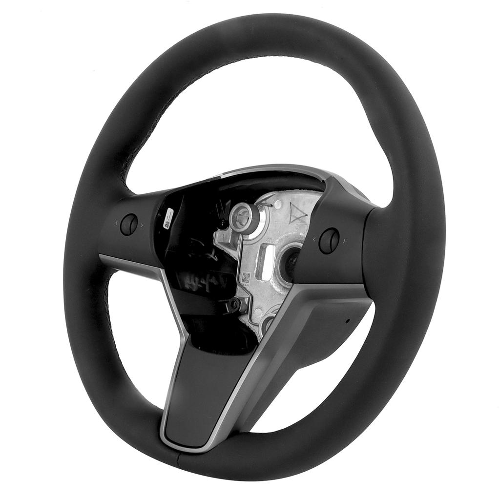 Black Steering Wheel with Button Leather Car Modification Replacement Steering Wheel