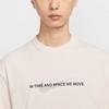 Nike Sportswear Letter Logo Print Loose Round Neck Short Sleeve T-Shirt Men Tops Light-Red Wood-Brown HF0818-104