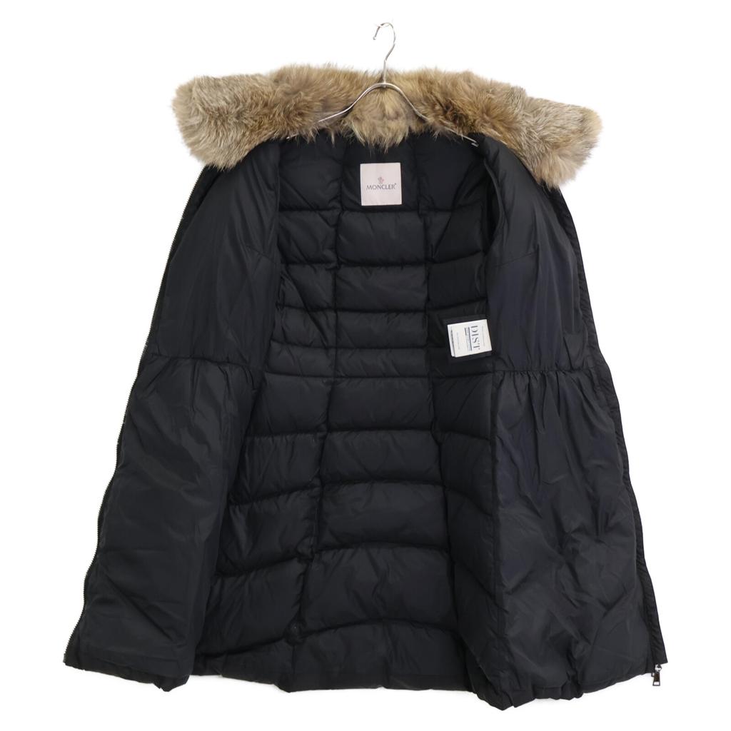 MONCLER [Good Condition] HIRONDELLE Down Jacket with Fur Collar coat O blackUsed