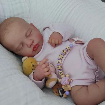 49CM Reborn Doll with Hand-Drawing Hair LouLou Newborn Baby Lifelike Real Soft Touch High Quality Baby Dolls