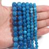 6 8 10mm Natural Stone Beads Blue Crystal Round Loose Spacer Gemstone Beads For Jewelry Making DIY Bracelet Necklace Accessories