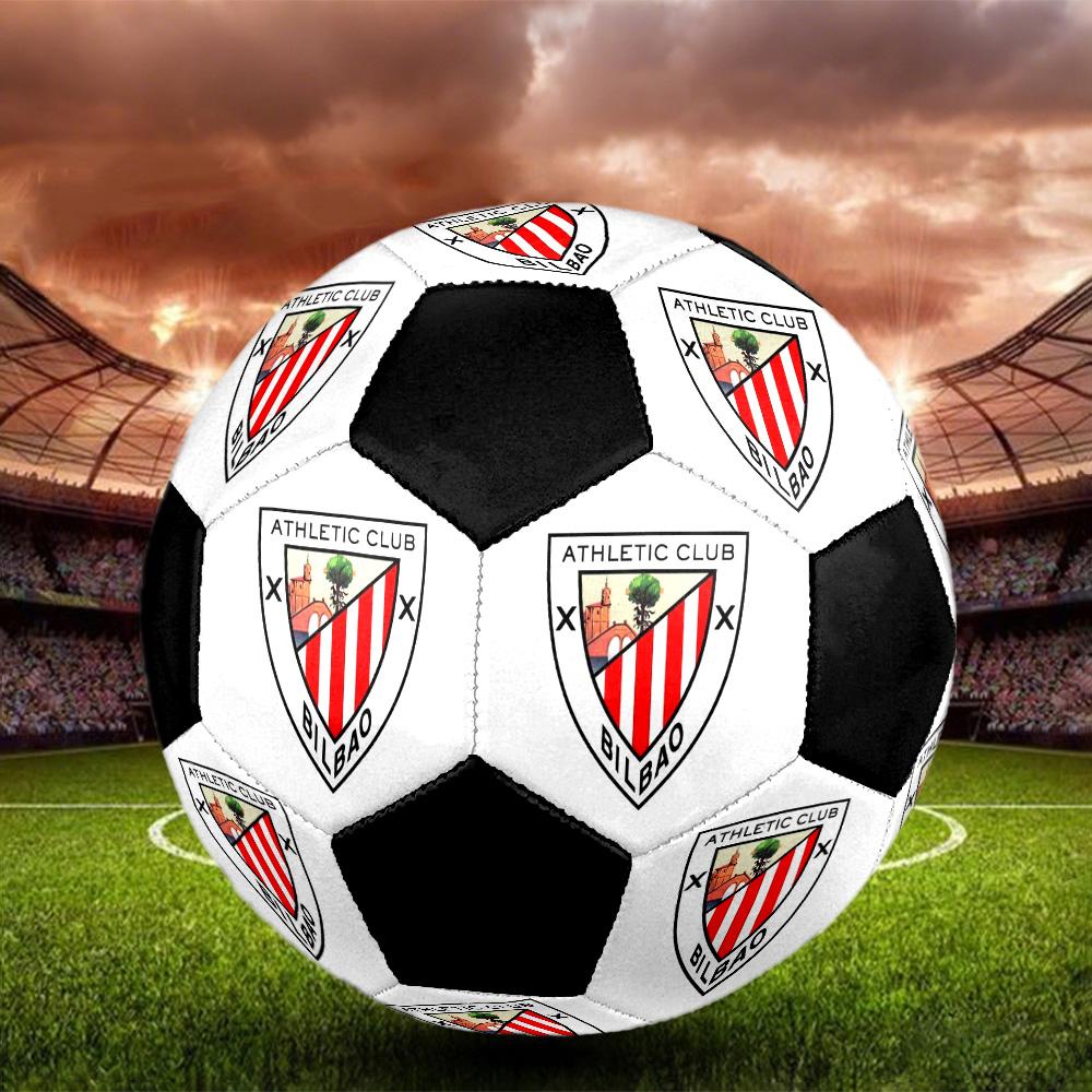 Pallone da Calcetto Indoor Athletic Club de Bilbao Colorato Cucito a Macchina PVC Misura 5 Allenamento di Squadra Pronto per la Competizione Durevole Rimbalzo Elevato Fantastico Regalo Sportivo
