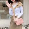 Trend Diamond Embroidered Small Square Bag 2025 Fashion Simple Women Shoulder Satchel Large Capacity Mobile Phone Bag