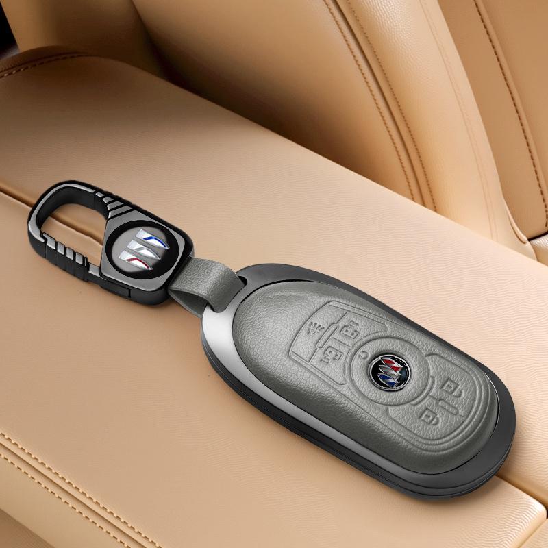 Compatible Key Case for Buick Encore, Envision, Regal, Envision GX/Flag Models, Shell Buckle Design.