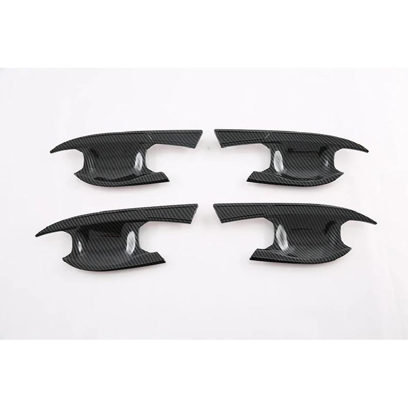 For SsangYong Torres (J100) Carbon Fiber Style Door Handle Bowl Cover Cup Cavity Trim Ert Catch Molding Garnish