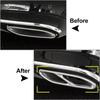 Hot Interior Mouldings 2pcs Steel Car Exhaust Muffler Tip Tail Pipe Cover Decoration Suitable for Mercedes Benz W222 S Class 201