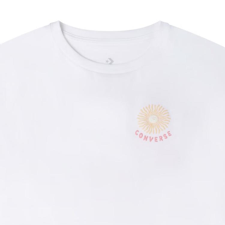 Converse Grow Together Drop Shoulder Sleeve T Shirt Women's White 10025447-A03