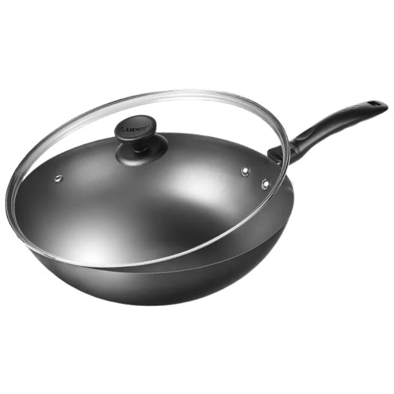 Supor 34cm Non-Coated Cast Iron Stir-Fry Wok
