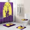 Halloween Shower Curtain Floor Mat Combination Four-Piece Set Kitchen Absorbent Non-Slip Carpet Bedroom Door Mat