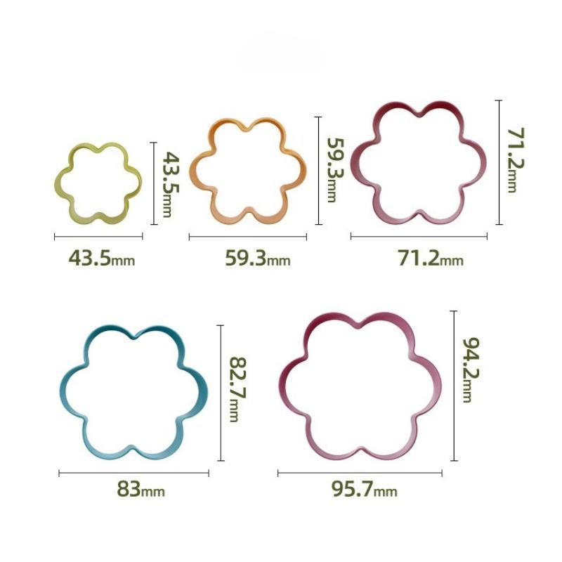 Love Five-pointed Star Round Square Fruit Slicer Cookie Mold Baking Cake Decoration Set