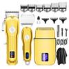 Electric Hair Clippers for Men Cordless Beard Trimmer Kit Bald Head Shaver Haircut Kit for Barber with LCD Display 9 Guide Combs