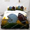 Sport Bettbezug Set American Football Spieler Bettwäsche Set für Jungen Mädchen Kinder Weicher Ballsport Steppdeckenbezug mit Kissenbezügen