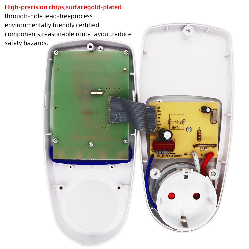 Digital LCD Power Meter Wattmeter Socket Wattage Kwh Energy Measuring Outlet 220V AC EU Overload Protection 7 Display Models