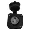 15 Amp Flanged Inlet Recessed 125V Shore Power Inlet Receptacle Plug with Water Resistant Covers Ext