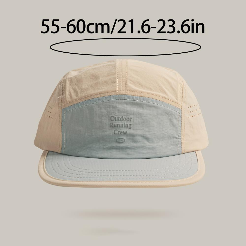 American Retro Color-block Quick-drying Hat Unisex Summer Lightweight Breathable Peaked Cap Outdoor Sunshade Baseball Cap