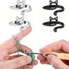 Adjustable Knitted Hook and Loop Hook Line Ring Geometric Cat Ring Open Adjustable Animal Ring Knitted Jewelry