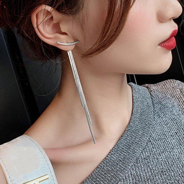 Fashion Long Tassel Full Rhinestone Drop Earrings for Women Shiny Crystal Water Drop Flowers Dangle Earring Party Jewelry Gifts
