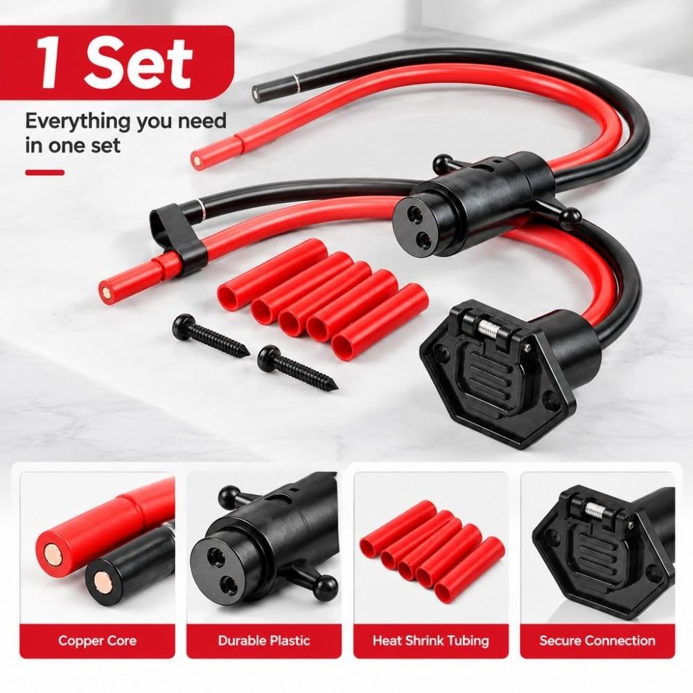 8AWG/10AWG 2-Wire Drag Motor Socket Universal Marine Trolling Motor for Boat Trolling Motor
