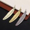 Feather Metal Inspired Bookmark Artistic Detailing Crafting Appreciation Student
