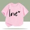 Love Heart Print Children Tshirts Summer Girls Boys Cute Casual Colorful Comfortable Tops Kids Crew Neck Short Sleeve Tshirts