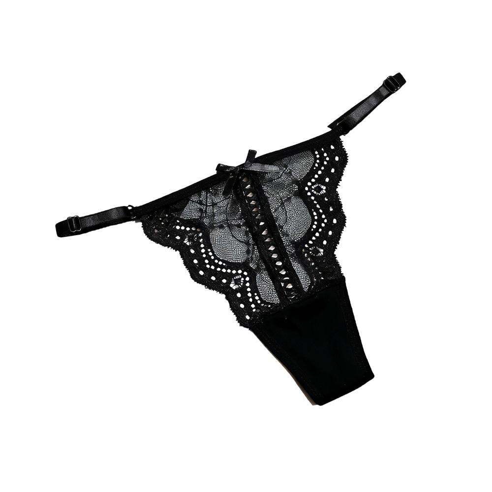 Thin Strap Underwear for Women Transparent Mesh Lace Briefs Fashion Lace Thong  Lady