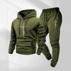 Men's Trendy Casual Two-Piece Hoodie Set - Spring/Autumn Plus Velvet