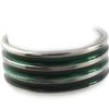 Steel Ring 'Peaceful' Silver Green - 7 Mm