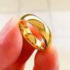 Korean-Style Smooth Loach Back Couple Rings - Simple Arc Design Finger Jewelry