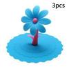 Cup Cover Lid Cover Heat-insulated Silicone 3Pcs Blue