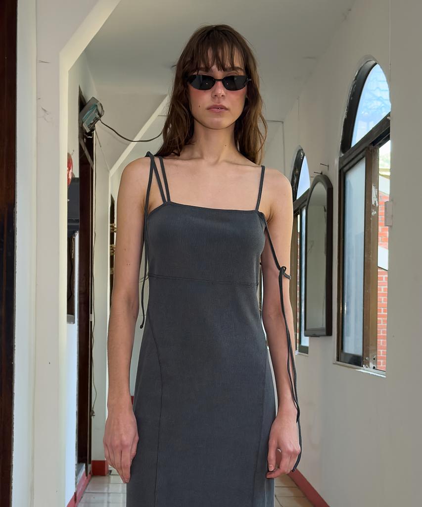 Daiaegeuneol Two Way Long Dress (Charcoal)