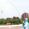 MUQZI Sportzubehör 1,5 m/1,8 m/2,1 m Teleskop-Seeangelrute aus faserverstärktem Kunststoff für den Außenbereich