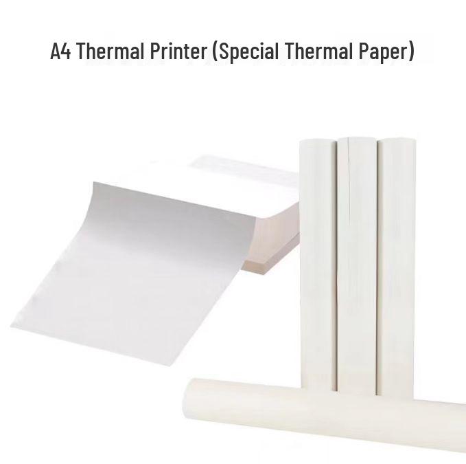 A4 Foldable Thermal Paper 210x297mm Roll - Adhesive Barcode & Error-Free Printing Paper
