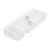 Richell TOTONO Kitchen Drawer Organizer Tray, Cutlery Stand R, Regular, White, Dishwasher Safe, Connectable, Antibacterial, Stylish, Simple Case for