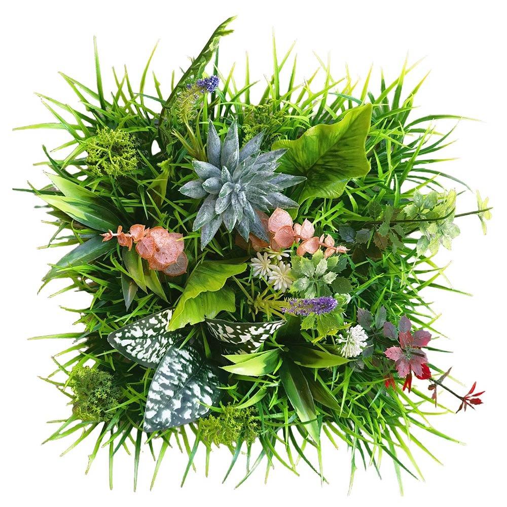 25*25cm Simulation Turf Sheet Green Fake Green Grass Mat Garden Grass Wall Home Decoration