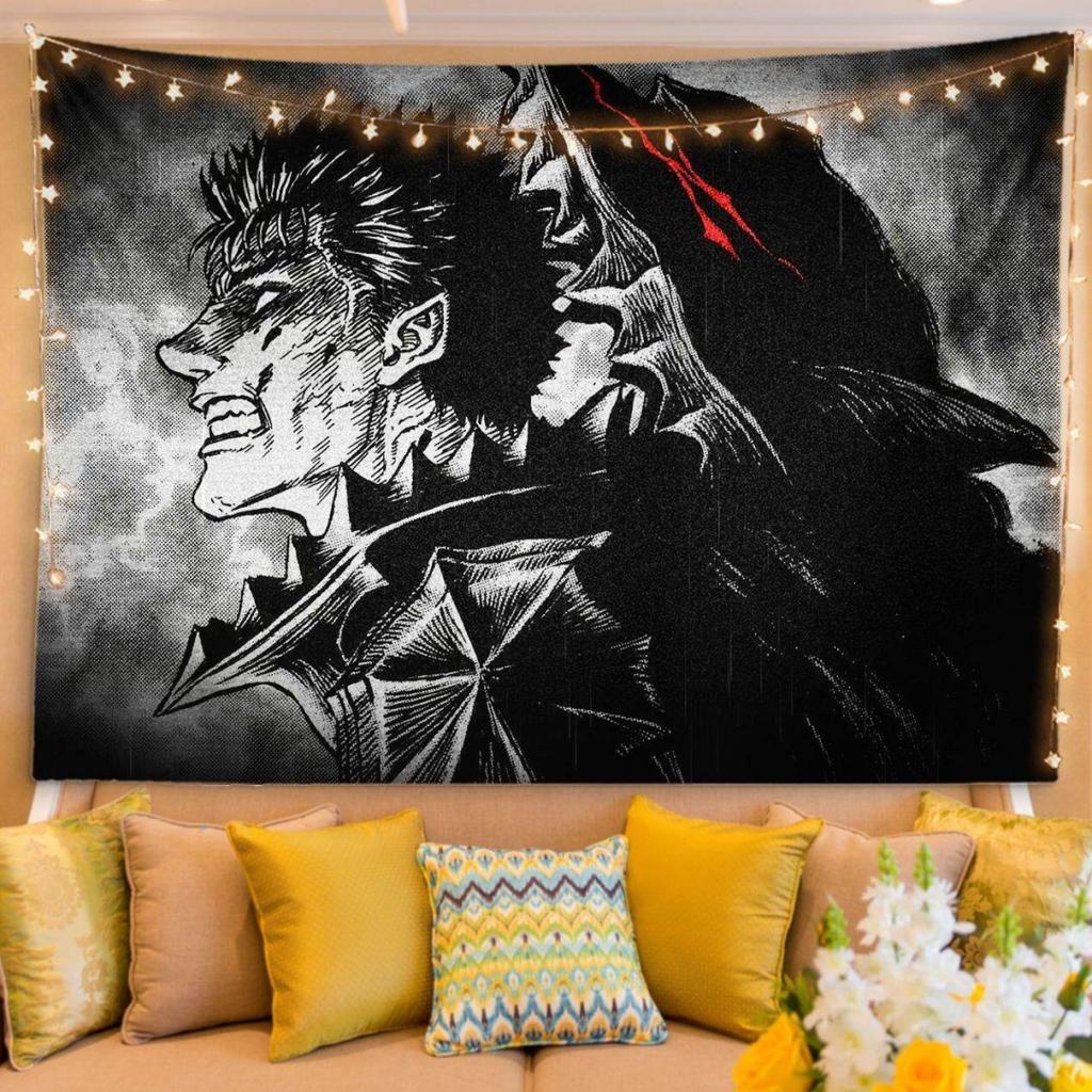 Anime Wallpaper Berserk Sleeve Art Wall Decoration for Bedroom Living Room Home Decor Guts Graphic Tapestry