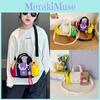 Blocking Design Color Kid Casual Single Shoulder Cylindrical Bag With Pendant