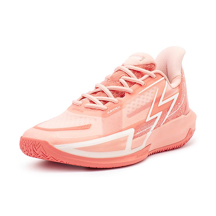 New 361° Big3 4.0 QUICK Cushioning Anti Slip And Wear Resistant Support Low Top Basketball Shoes Unisex White Red 572321105-7