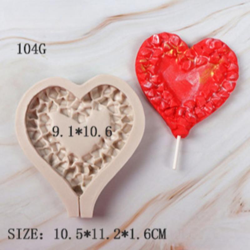 Diamond Love Candy Silicone Mold Kitchen Baking Valentine's Day Coral Sugar Chocolate Love Molds Crystal Silicone Gypsum Mould