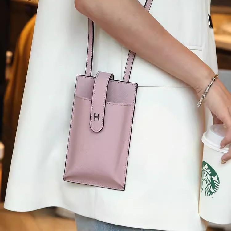 Women's Genuine Leather Crossbody Phone Bag - 2025 New Fashion Mini Textured Cowhide Shoulder Bag