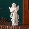 Closed Eyes Garden Memorial Angel Spiritual Consolation Angel Collectible Figurines for Desktop Living Room Entrance Decor