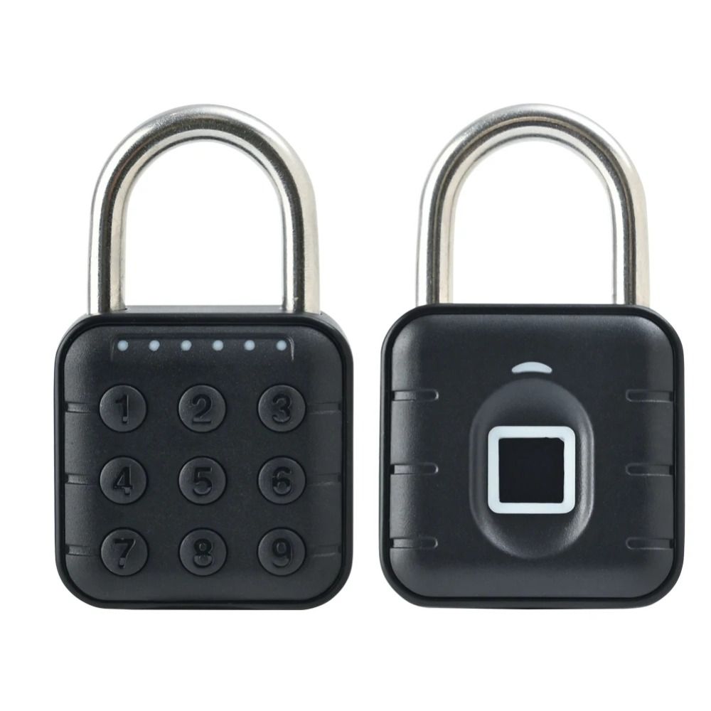 Anti-theft Smart Padlock Waterproof Electronic Door Lock Cabinet Fingerprint Lock  Outdoor
