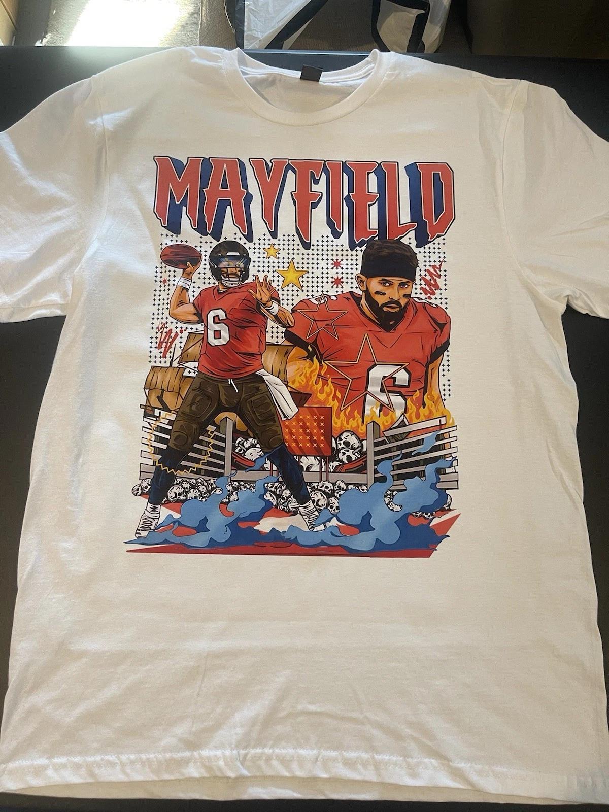 Baker Mayfield T-Shirt Tampa Bay Buccaneers Football Graphic Tee NFL Fan Shirt S