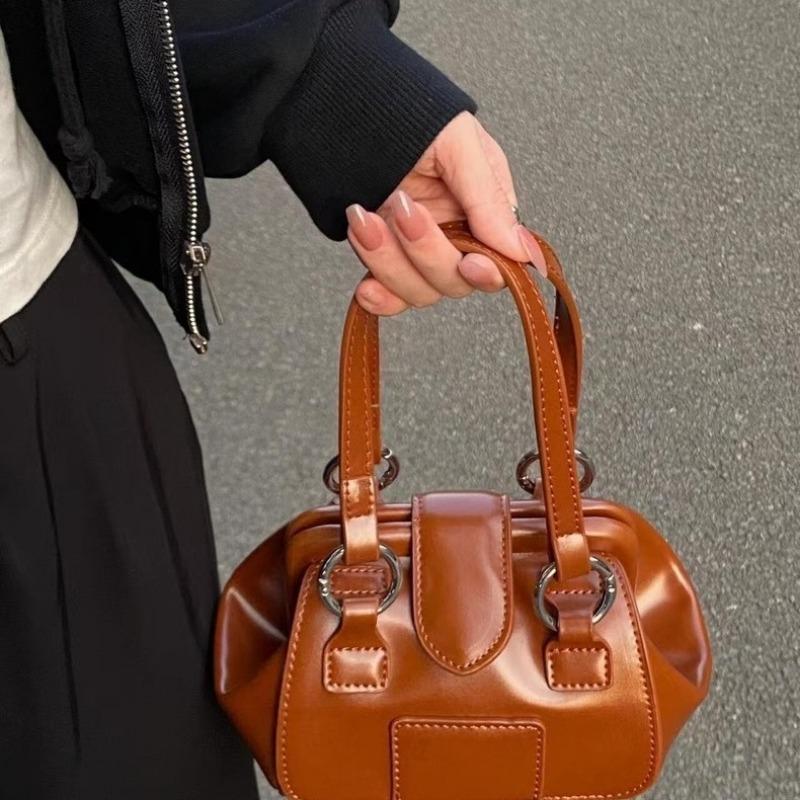 High-quality Hand-held Bowling Bag, Simple and Fashionable Single-shoulder Clip Bag, Commuter Crossbody Bag