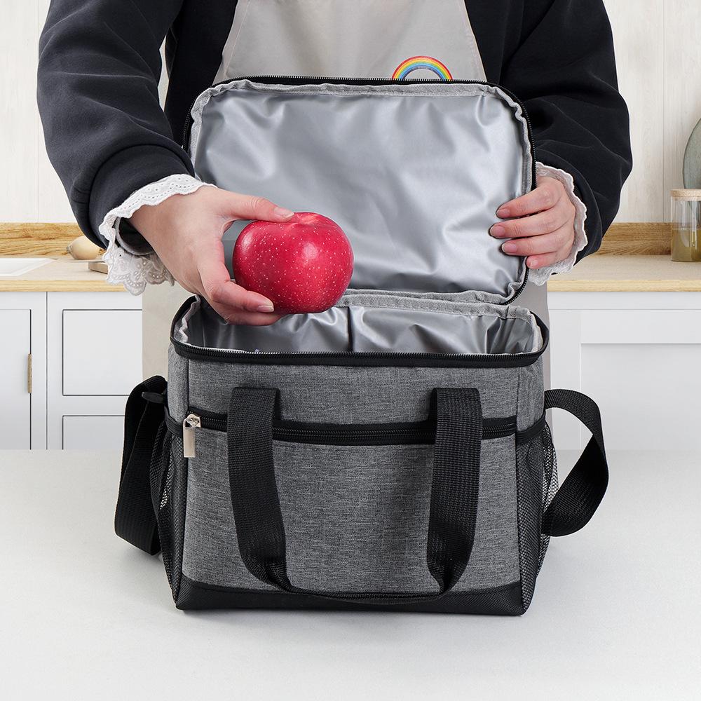 Large Capacity Insulated Oxford Cloth Lunch Bag for Outdoors