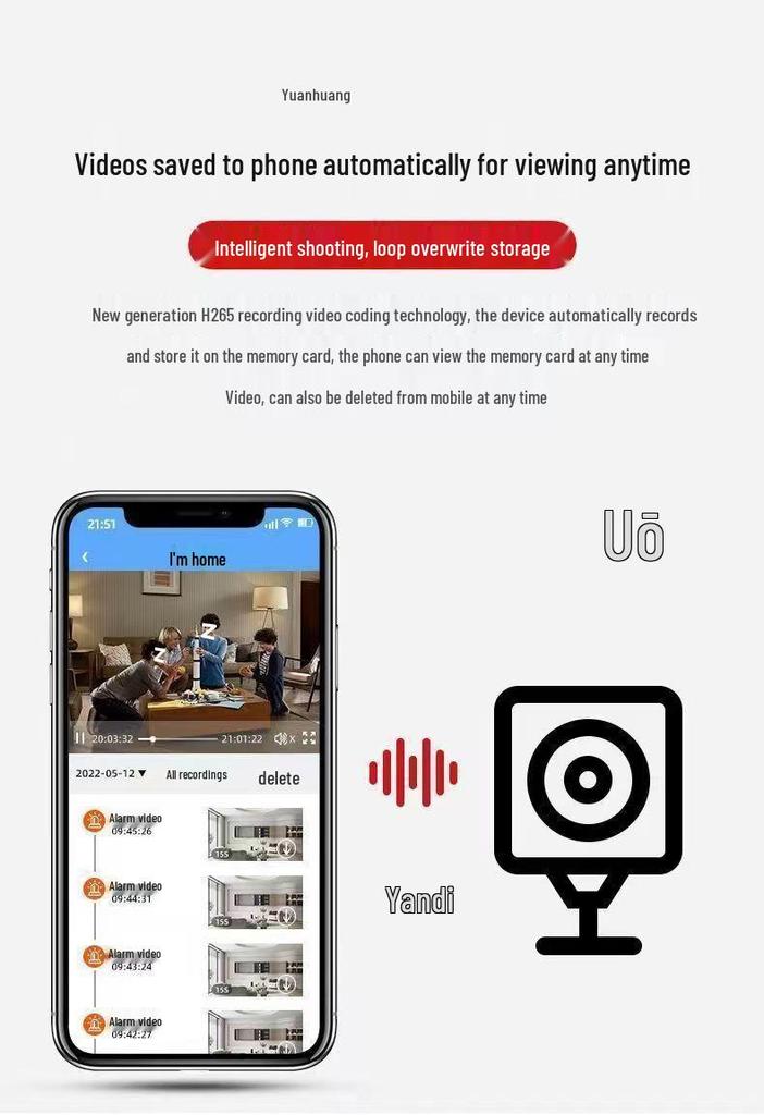 Ultra HD Wireless Indoor/Outdoor Camera with Mobile Phone Connectivity and Remote Network-Free Monitoring