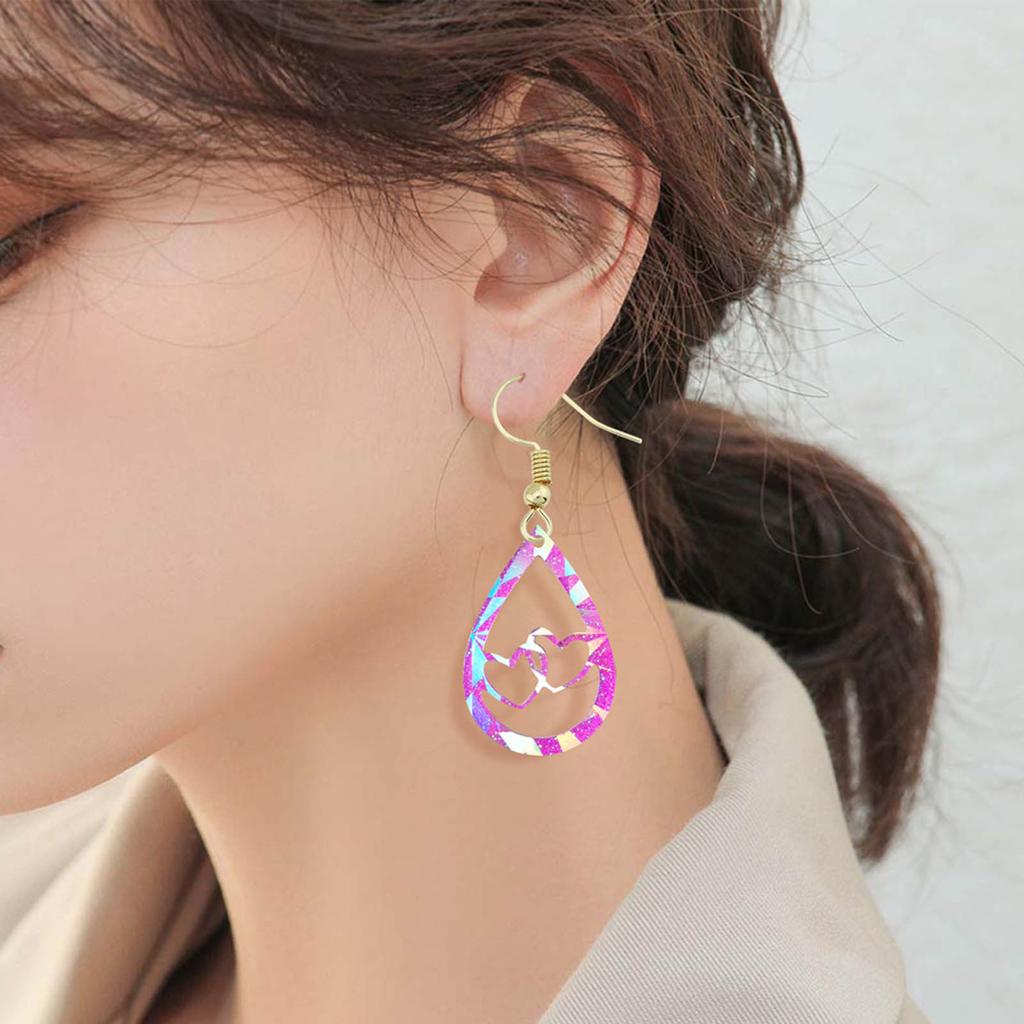 Tragbare Silikonform Valentinstag Ohrring Anhänger Formen Holographische Ohrringe Form Schmuckformen für Verliebte