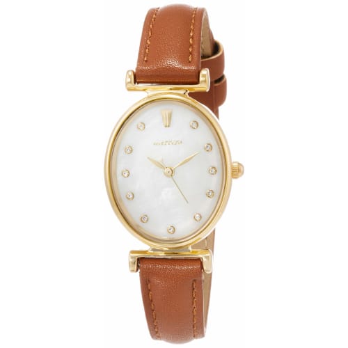 

Fieldwork Analog Fuka Watch with Leather Strap, Women s, Brown, FSC159-4